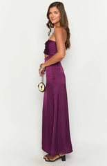 Coco Purple Strapless Maxi Dress