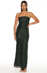 Maiah Emerald Green Sequin Maxi Dress