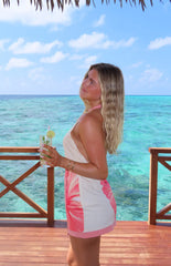 Lainey White Floral Print Mini Dress