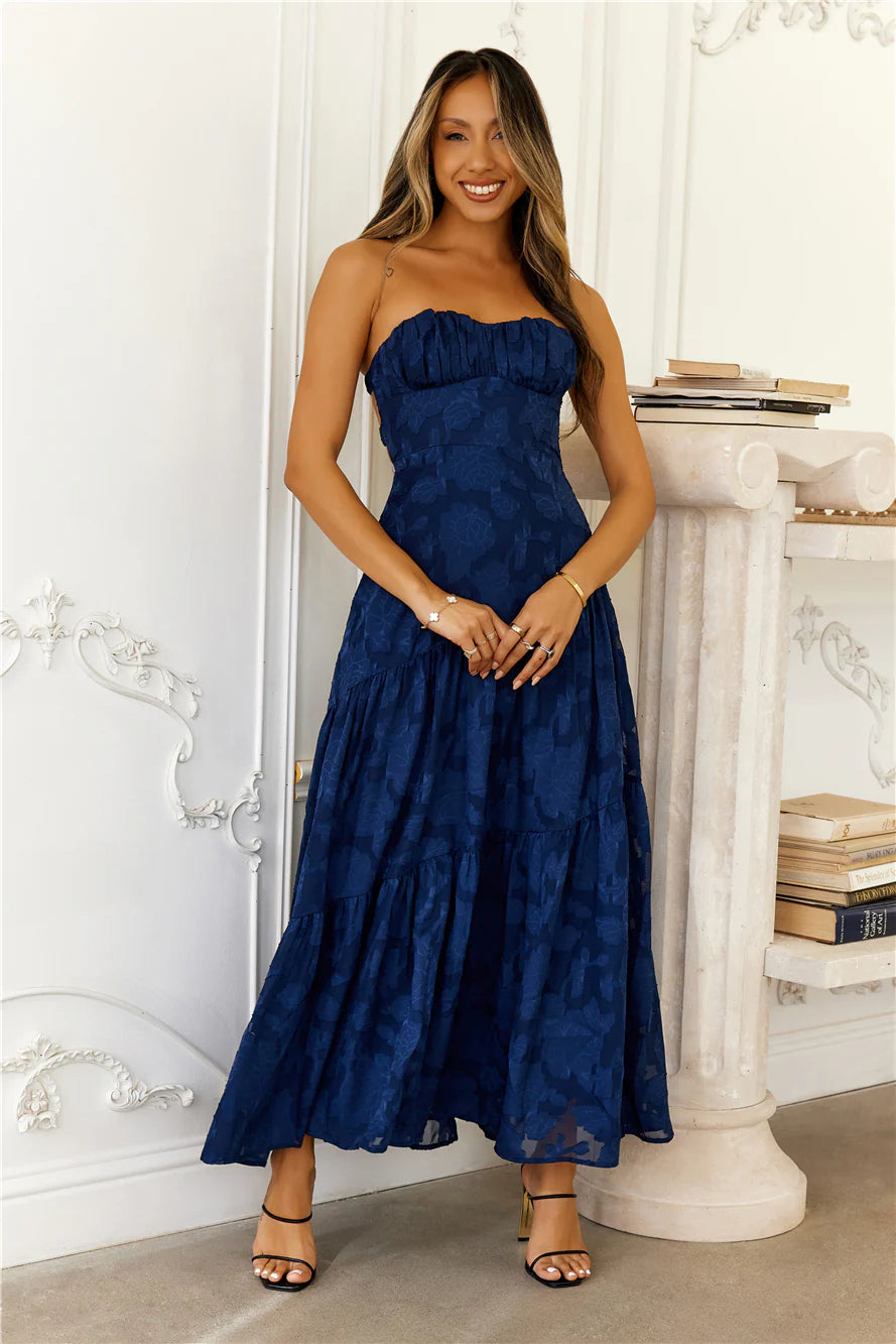 Fashion Revolution Strapless Maxi Dress Navy