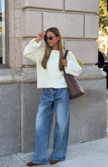 Percy Cream Cable Knit Cardigan