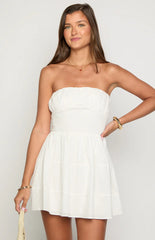 Sinai White Strapless Mini Dress