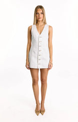Isla White Wash Denim Mini Dress