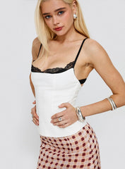 Renaissance-style Corset Lace Top in White or Black