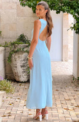 Misty Light Blue Maxi Dress