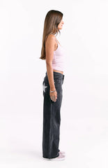 Charli Black Low Waist Baggy Leg Jeans