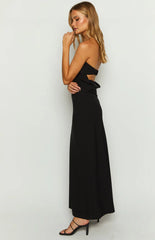 Lei Strapless Black Maxi Dress