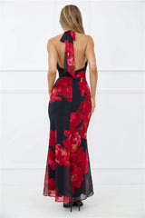 Hotter Than Ever Halter Maxi Dress Black