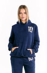 Navy Leopard Star Hoodie