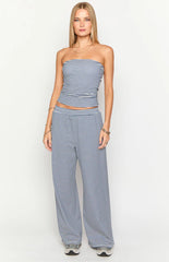 Daisy Navy Stripe Tube Top