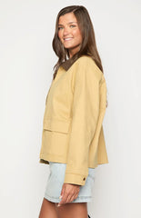 Jemma Cream Contrast Barn Jacket