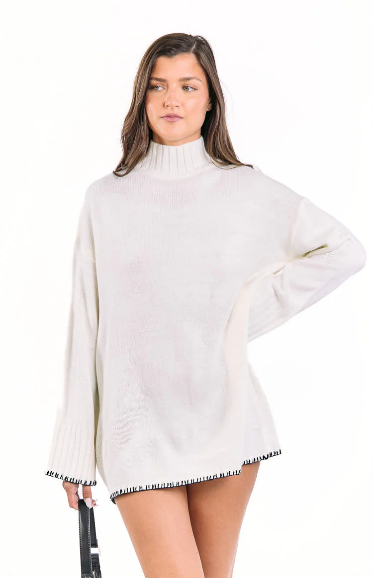 Flynn Cream Sweater Dress