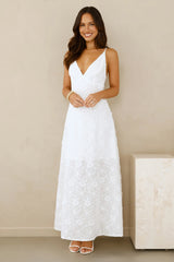 Soft Moonbeam Maxi Dress White